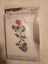 1997 Bucilla Special Edition Cross Stitch 2 Stamped Pillowcases 20x30 Roses New