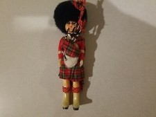 Vintage 1960's Celluloid/Plastic Scottish Guard Doll/ Bagpipes Scotland