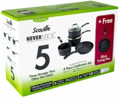 Scoville Neverstick 4 Plus 1 Stück Kochgeschirr Set