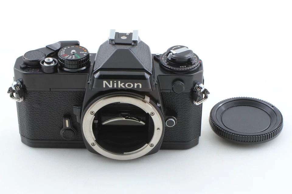 [EXC+5 w/ Cap] Nikon FE Black Body SLR 35mm Film Camera from Japan #1612 - Image 3 of 4