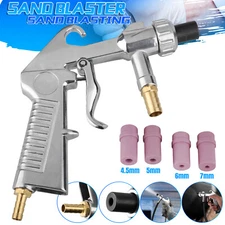 Sandblaster Air Kit Abrasive Sandblasting Gun Sand Blaster with 4 Ceramic Nozzle