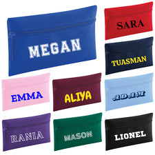 Personalised Named Pencil Case Stationery Pouch Kids Boy Girl Back to School Bag