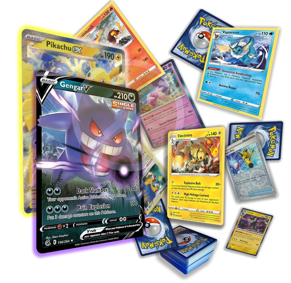 200 Pokemon Cards Bulk Lot 2x Ultra Rare V 24 Rares & Shiny Holo Amazing Gift! - image 2 of 4