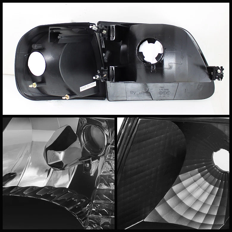 Faros negros Ford F150 Expedition 1997-2003 + luces de señalización de esquina izquierda + derecha Foto 2 de 4