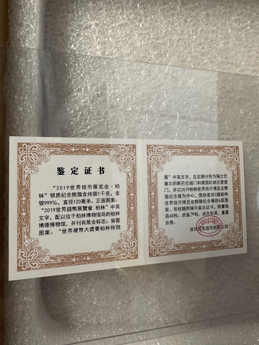 2019 China Kilo Silver Berlin Money Fair Official Panda Issue