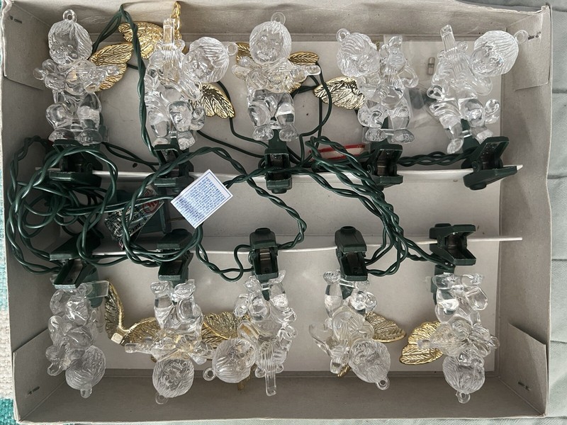 10 Count Angel Fancy Plug-In Light String Set Christmas/Valentines