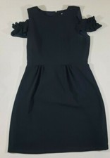 Woman's Loft Sleeveless Black Dress With Ruffles Size 0