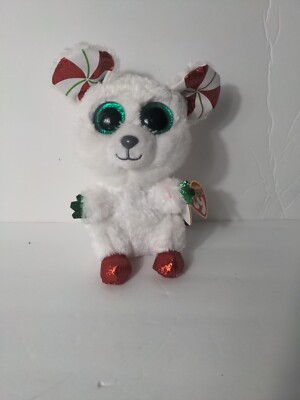 Ty Beanie Boos CHIMNEY the Christmas Mouse Plush Stuffed Toy 2021