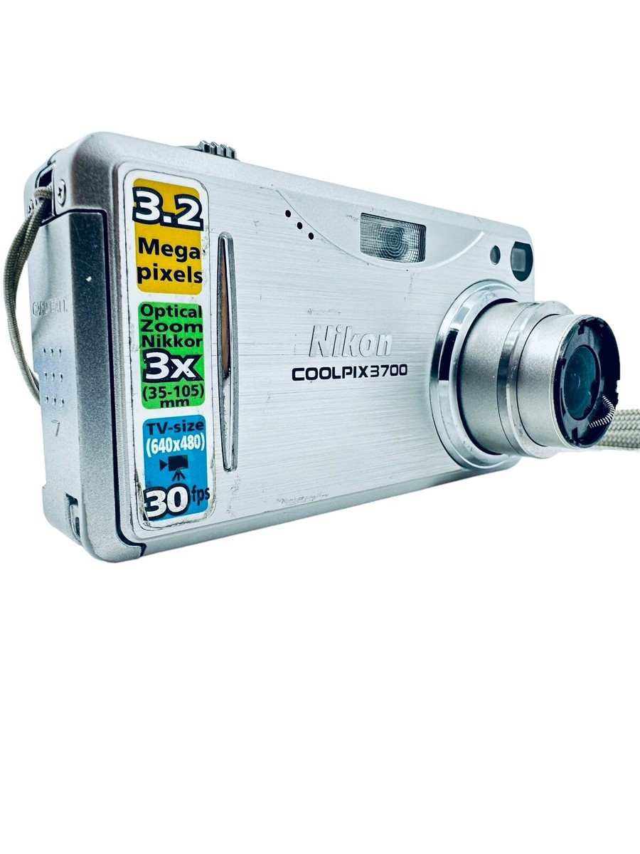 Nikon Coolpix E3700 Digital Camera Compact 3.2MP SD Card No