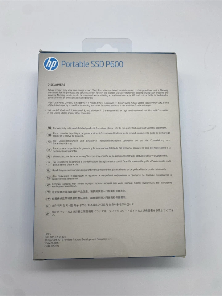 Brand New HP P600 250GB Portable USB 3.1 External SSD 3XJ06AA#ABC - Image 2 of 2