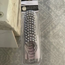 BATH BLISS® Chrome Metal Shower Curtain Hooks Roller Rings (12 ct) - Damaged Pkg