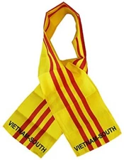 South Vietnam Country Lightweight Flag Printed Knitted Style Scarf 8"x60"