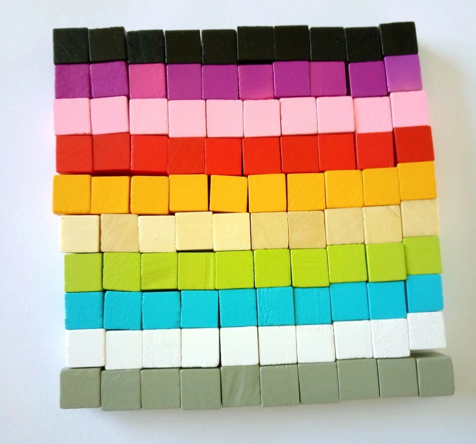 10 Wooden Cubes 10mm Board Game Tokens Pawns Upgrade Board Games RPG Parts spare - Image 2 of 2