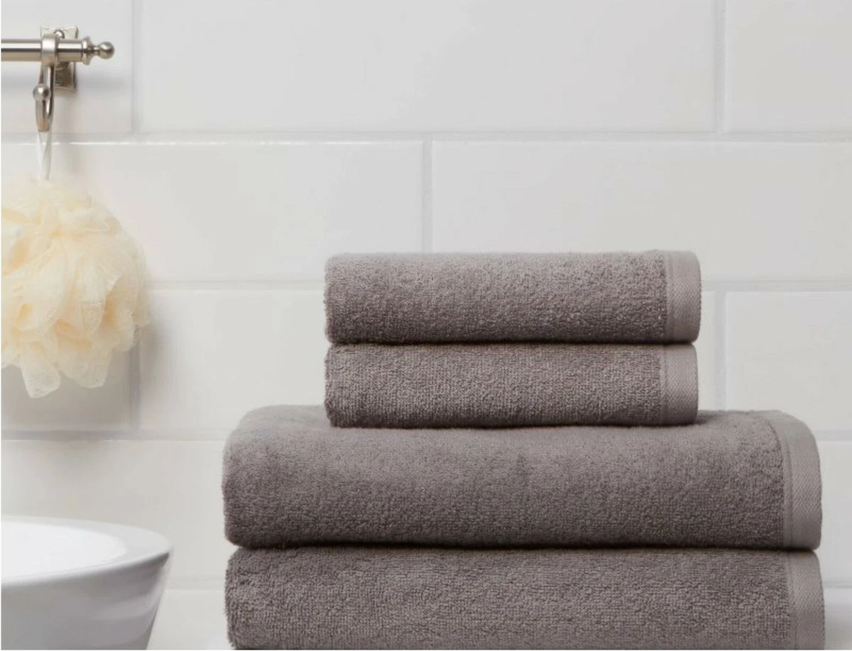 4pc Bath Towel/Hand Towel Set in White, Adult Unisex, Size: One Size