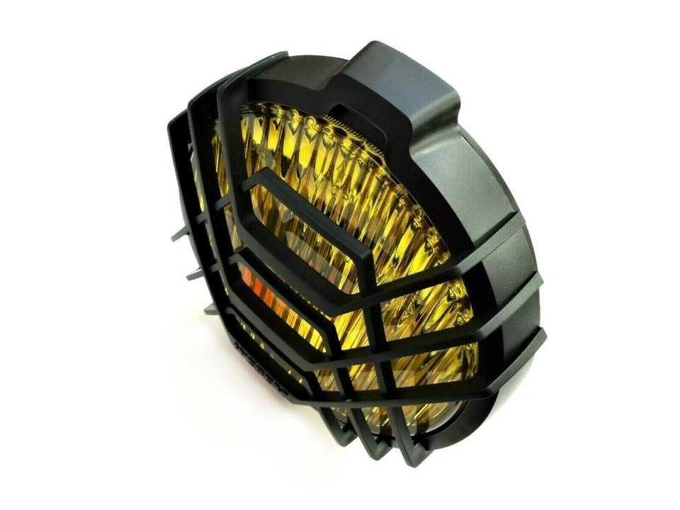 2x Gelb Nebelscheinwerfer Rund H3 Halogen 12/24V Zusatzscheinwerfer Schutzgitter - Bild 4 von 4