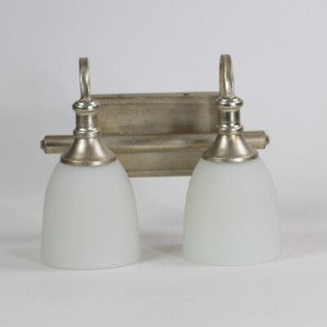 Quorum Bathroom Vanity 5011-2-60 Aged Silver Leaf 10-1/2" Tall