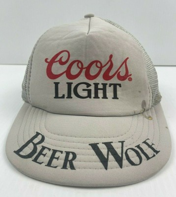 Vintage Coors Light Beer Wolf Trucker 