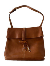 Vintage Dooney & Bourke NATURAL Florentine Leather Toggle Handbag Medium Size