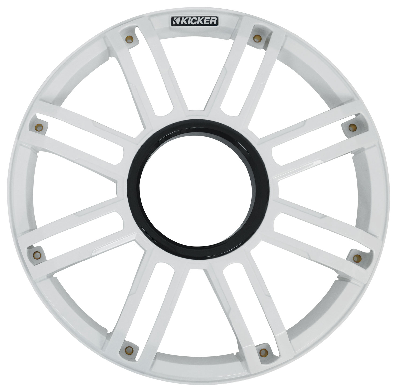 Сабвуфер KICKER 51MWF124 12 мощностью 450 Вт для морских судов с воздушным охлаждением и чернымибелыми сабвуферными решетками