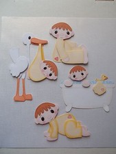 3D - U Pick - BA10A Baby Girl Boy PJs Onezies Bear Scrapbook Card Embellishment