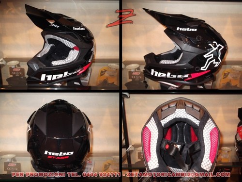 casco cross motocross off road helmet Hebo Stage 1 I MX V321 colore Nero |  eBay