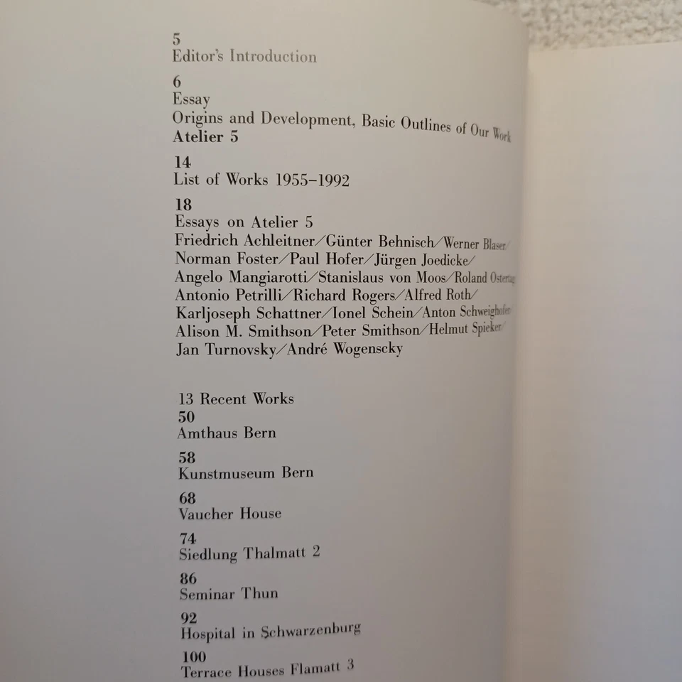 a+u 1993 special issue Atelier 5 1976-1992 Architecture and Urbanism Design - Image 2 of 4