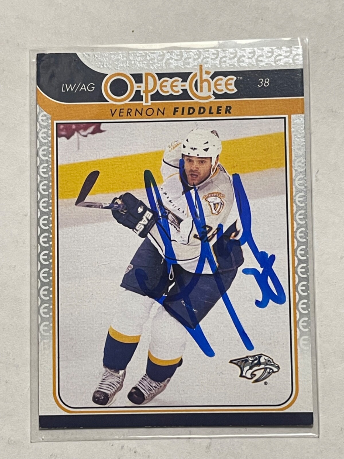 Fiddler Card Nashville Predators VERNON FIDDLER Signed Card | eBay