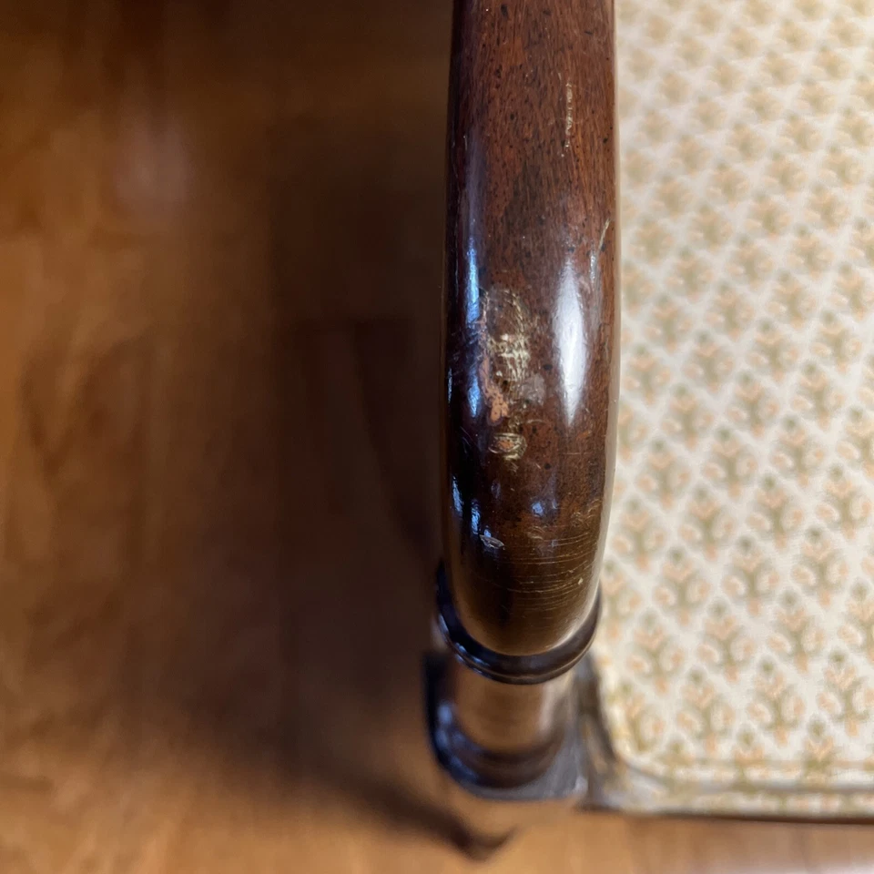 SILLÓN CLÁSICO HICKORY FURNITURE CO PATAS DE BAMBÚ CAOBA Foto 2 de 4