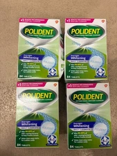 Polident Overnight Whitening Mint Denture Cleaner 84 Tablets Lot Of 4 Boxes