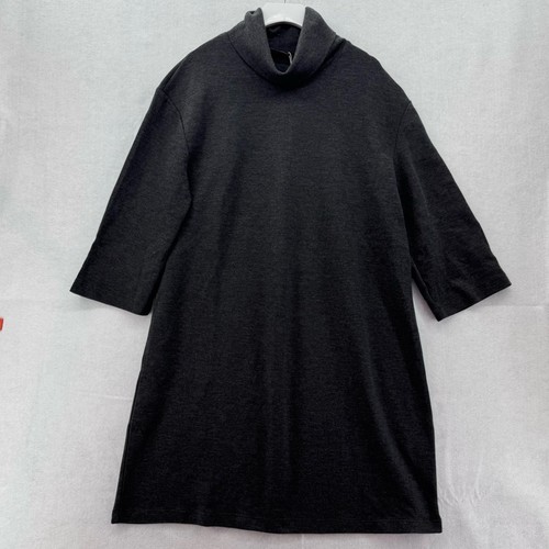 Neu mit Etikett Zara Damen Rollkragen Kleid Gr. Medium anthrazitgrau 3/4 Arm