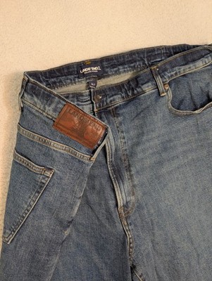 Lands End Square Rigger Jeans Mens 54T Traditional Fit Dark Wash Stretch