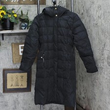 cole Haan Womens Dramatic Hood Down Alternative Outerwear Coat Deep Black S