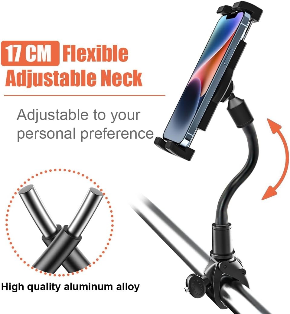 Oilcan Porta Tablet Tapis Roulant, Collo Oca Supporto Tablet Manubrio Bicicletta foto 6