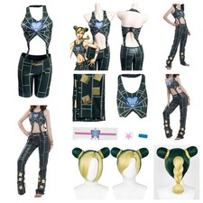 Jolyne Cujoh Cosplay Costume Halloween Jolyne Vest Shirt Jumpsuit for women