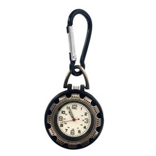 1 PC Outdoor Mountaineering Backpack Clip-on Alloy Carabiner Quartz Pocket Watch