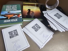 Post Free. Break From The Old Routine Large Carp Fishing Book By J Rider Signed