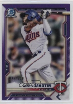 2021 Bowman Draft Chrome Purple Refractor 32/250 Austin Martin #BDC-19 1o2