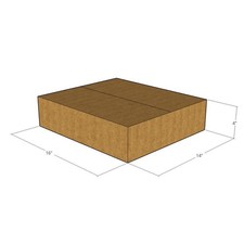 20 16x14x4 Kraft Brown Corrugated Shipping Boxes 32 ECT Single-Wall New