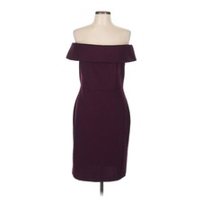 Calvin Klein Women's Off-the-Shoulder Knee Length Dress Size 10 Purple