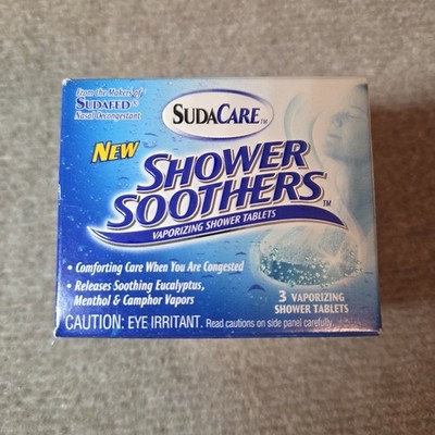 SudaCare Shower Soothers 3 Sealed Vaporizing Tablets Nasal Original New Box NOS
