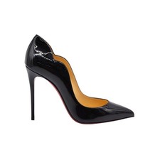 Christian Louboutin Hot Chick Escarpins En Cuir Verni Noir EU 38 US 8 - NWB