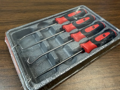 #ad #ad NEW Snap on Tools SGASA204CR 4 pc Red Soft Grip Miniature Pick Set USA $74.95