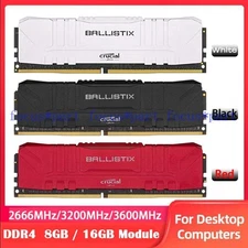 Crucial Ram Ballistix Desktop Game Memory 8GB 16G DDR4 2666 3200 3600 MHz 288pin