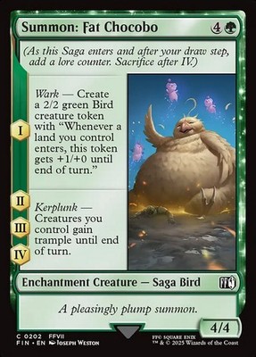 [MTG] Summon: Fat Chocobo (0202) (FIN) NM