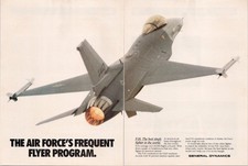 General Dynamics F-16 Fighter Jet Ad Vintage Original Print 1990