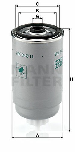 MANN-FILTER Wk 842/11 Kraftstoff Filter FüR Audi,Skoda,Vw-image