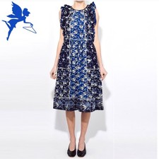 ULLA JOHNSON Citra Ruffle Patchwork Dress