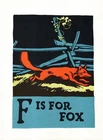 Vintage Fox Print Deco Letter F Alphabet ABC Print Wall Art Decor 6585k