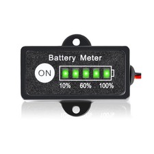 12V Battery Meter Lead-Acid Battery Indicator Fuel Gauge Ba-ttery Monitor and...
