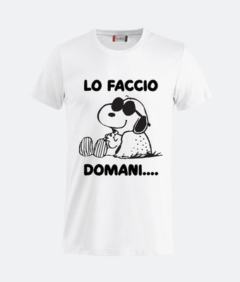 Snoopy Lustiges Shirt Ich mache morgen T-Shirt Lustig Geschenkidee